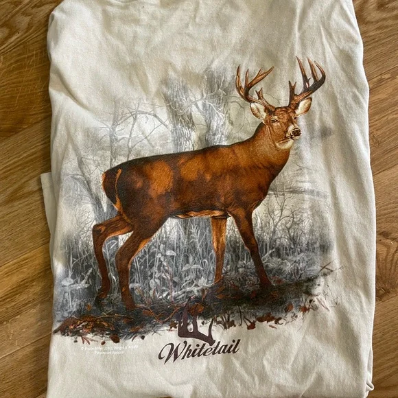 New! Men's Cream grafic Shirt. Fairly thick cotton shirt! Size XL NWOT! - Picture 1 of 4